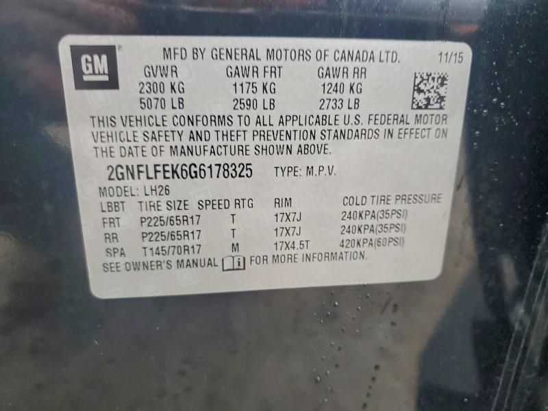 2016 Chevrolet Equinox lt