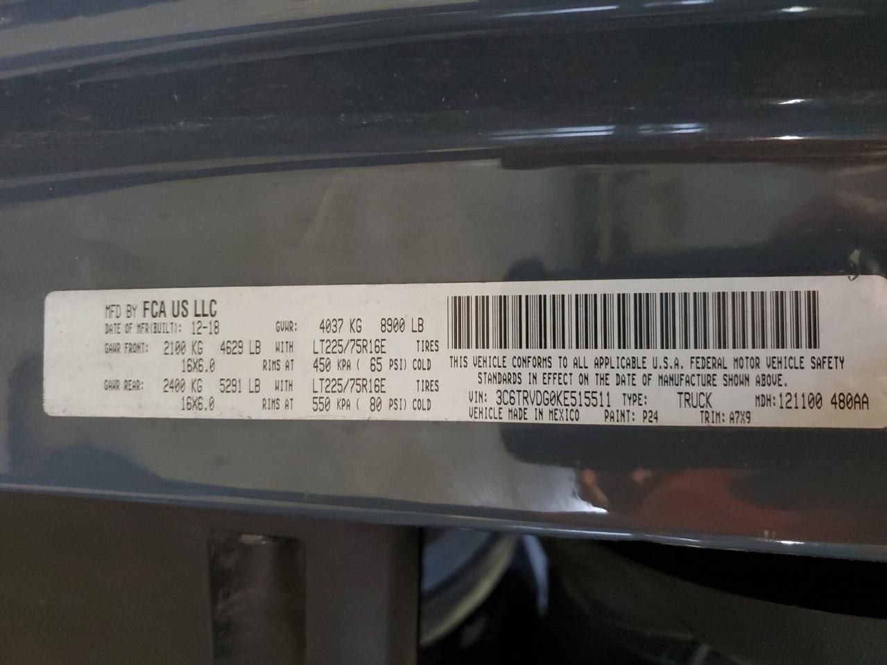 2019 Dodge RAM Promaster 2500 2500 High