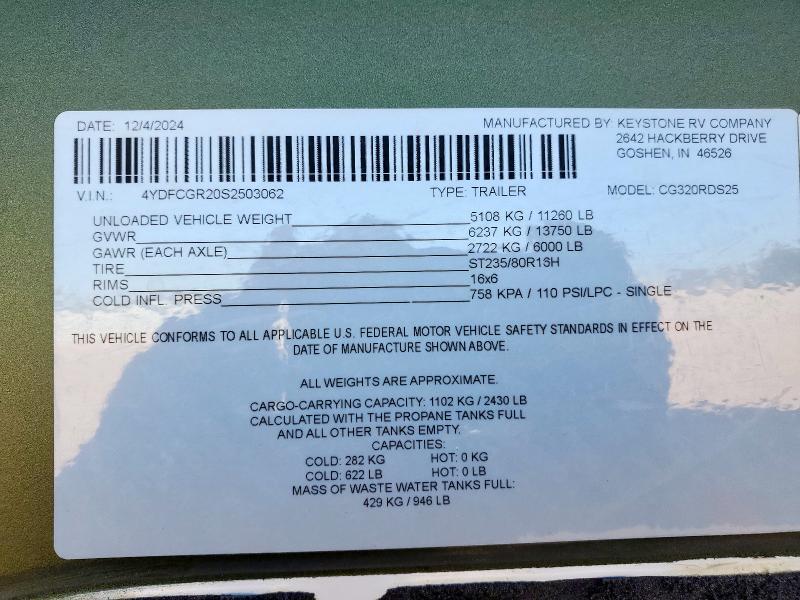 2025 Keystone Cougar FIF-Camper