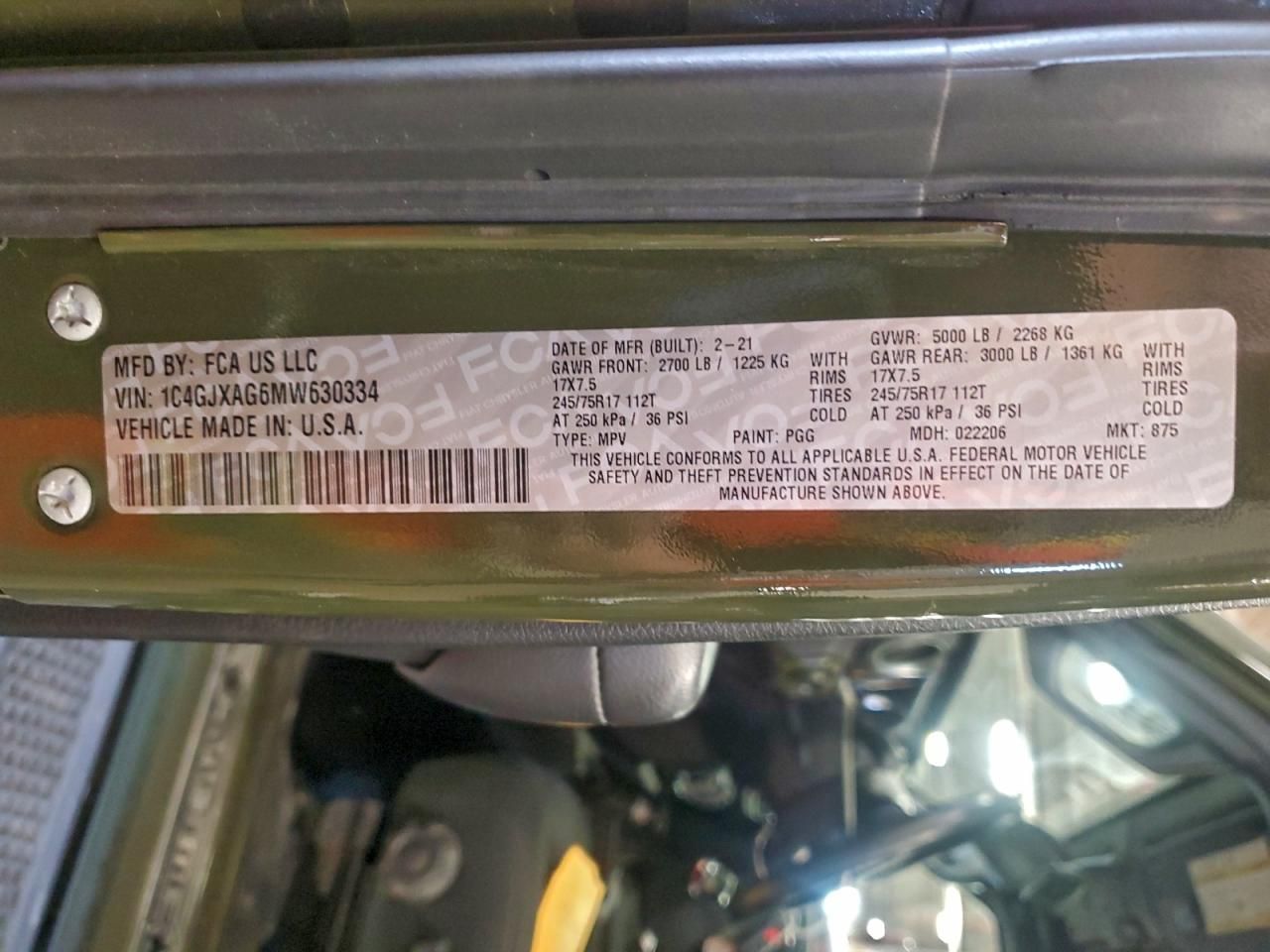 2021 Jeep Wrangler Sport