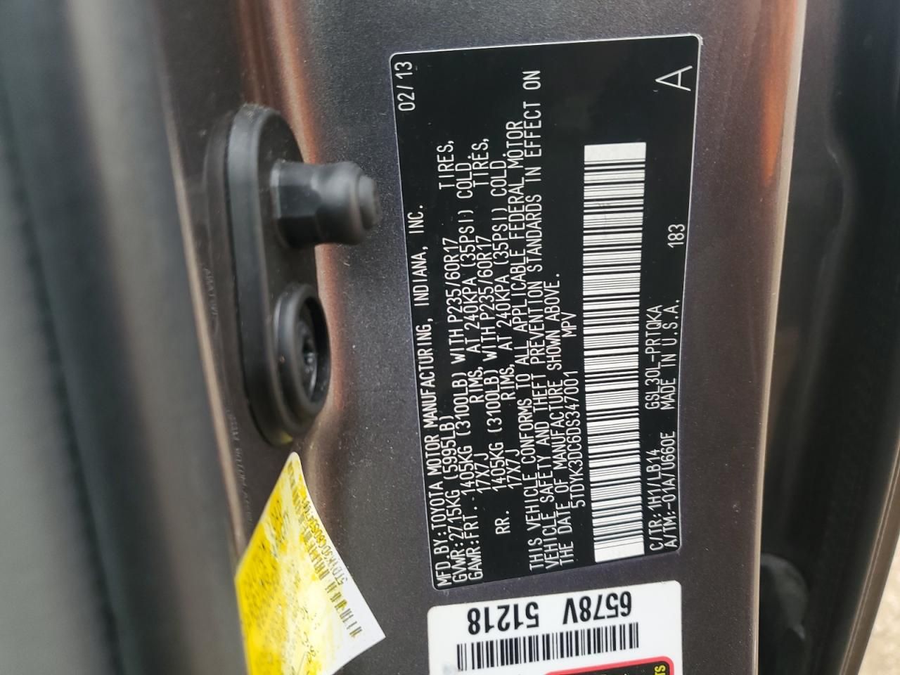 2013 Toyota Sienna xle