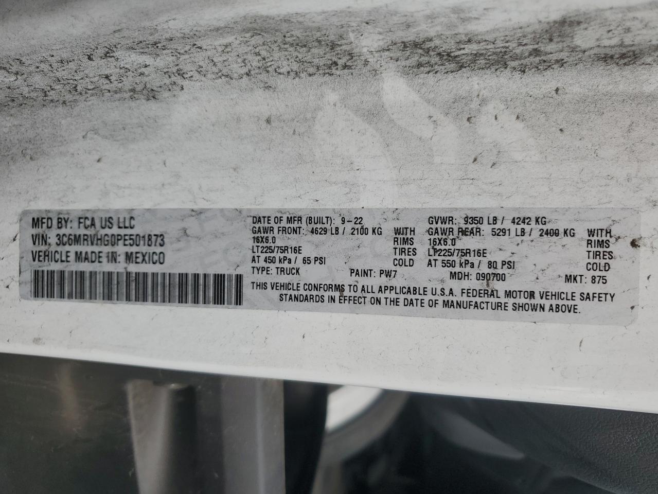 2023 Dodge RAM Promaster Delivery Van