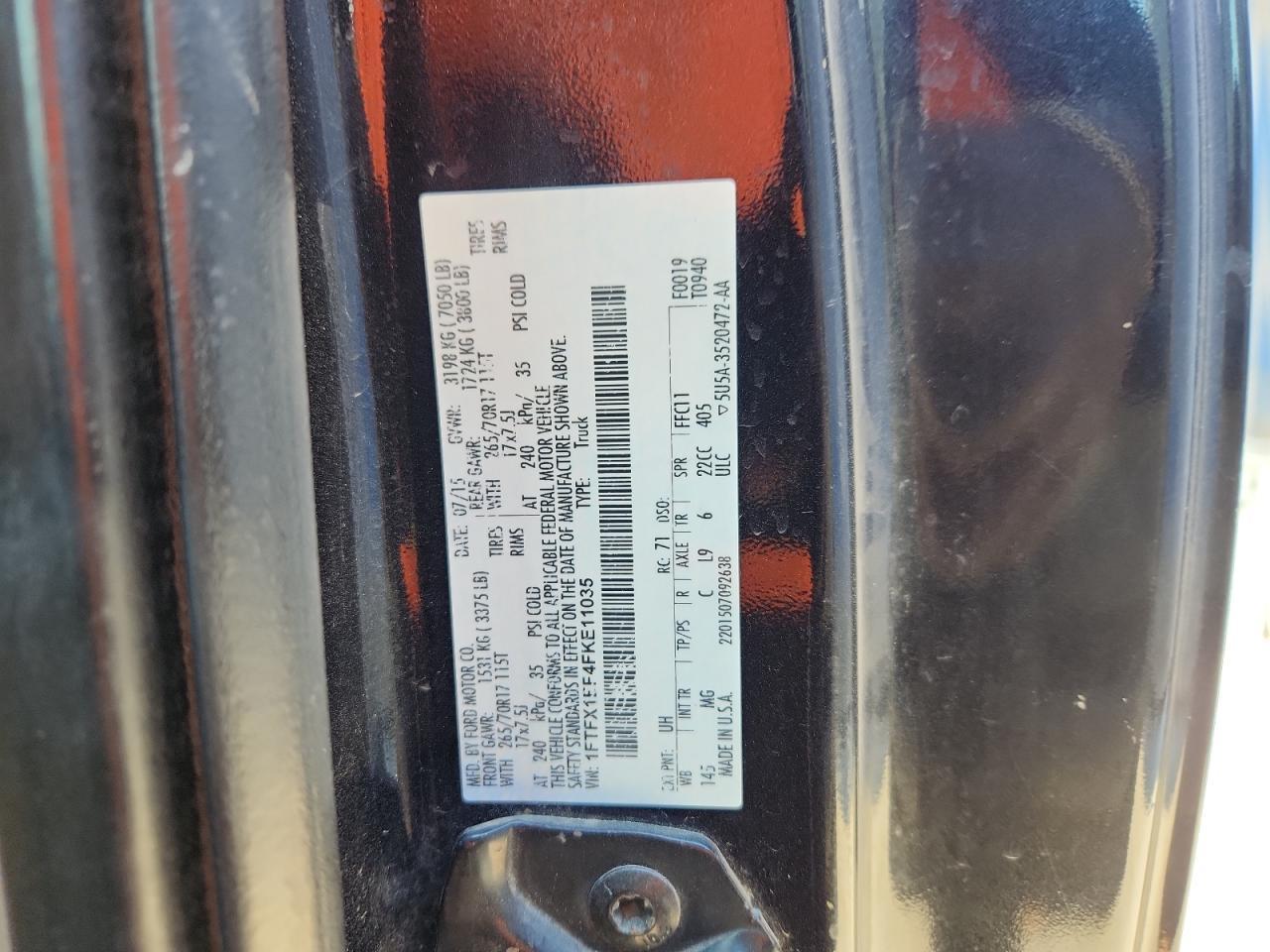 2015 Ford F150 Super cab