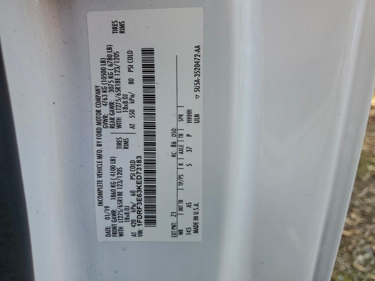 2019 Ford F350 Super-Utility / Service Truck