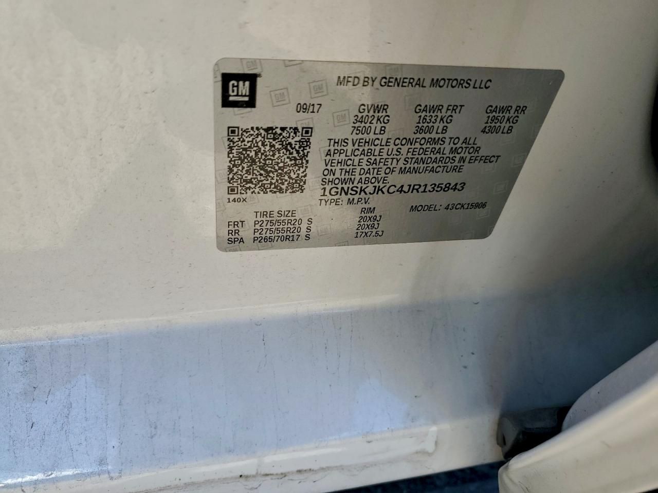 2018 Chevrolet Suburban K1500 Premier