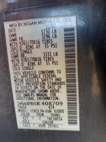 2008 Nissan Frontier Crew cab le