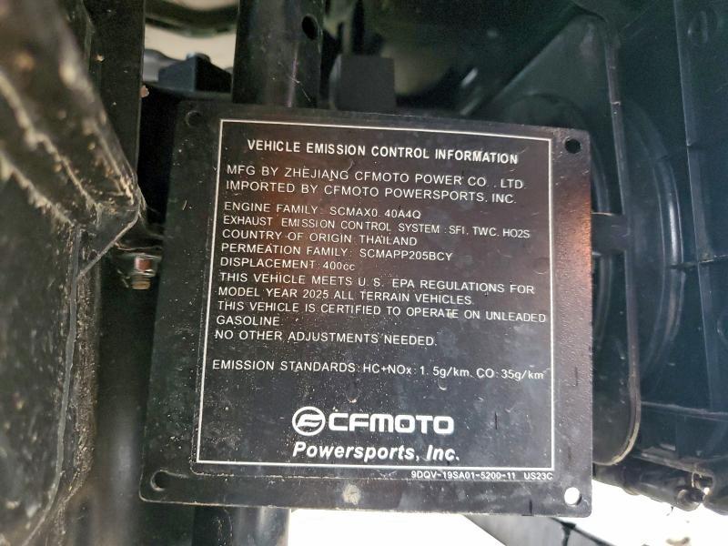 2025 Cf Moto 2025 Cfmoto Cforce 400 ATV