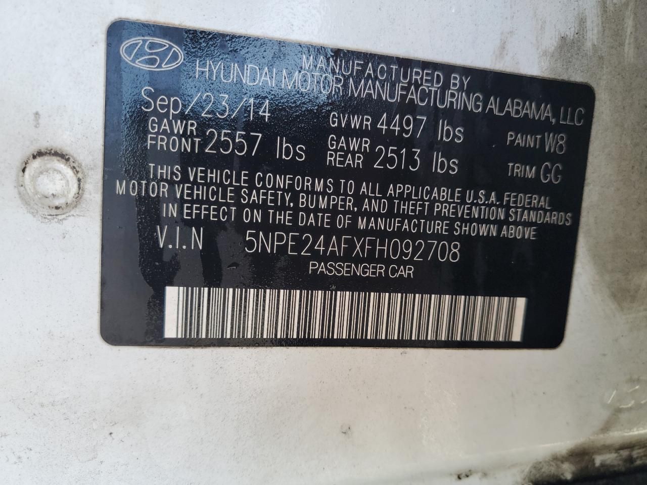 2015 Hyundai Sonata se