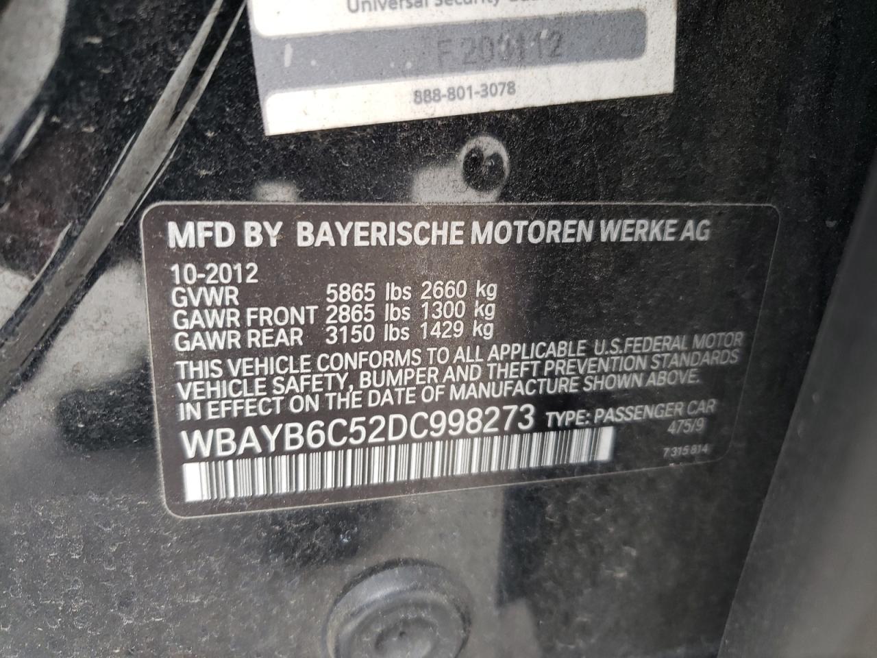 2013 BMW 750 xi