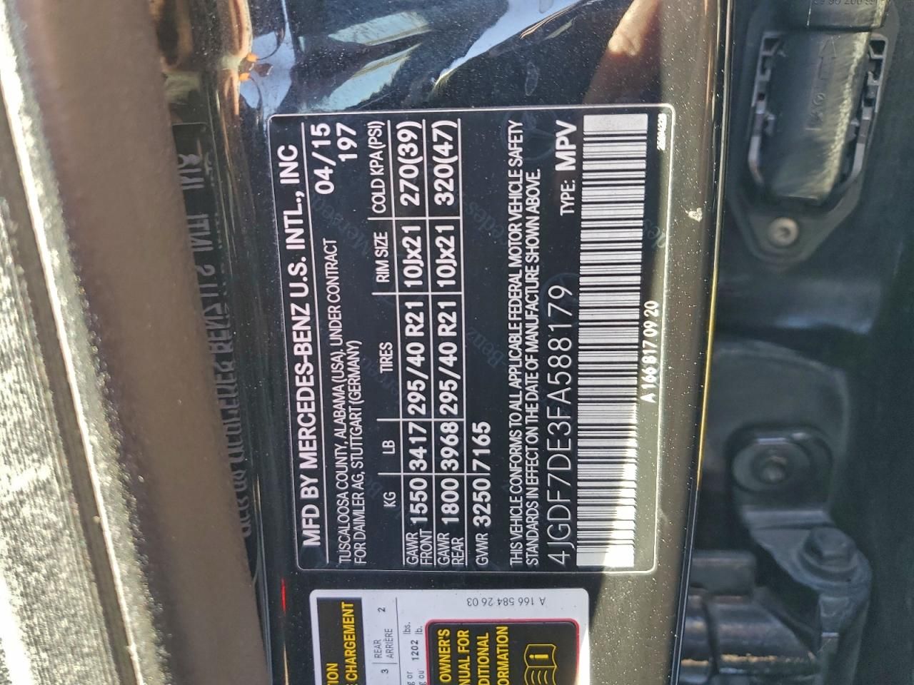 2015 Mercedes-Benz Gl 550 4matic