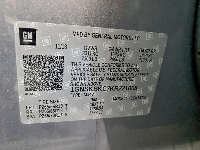 2019 Chevrolet Tahoe K1500 lt