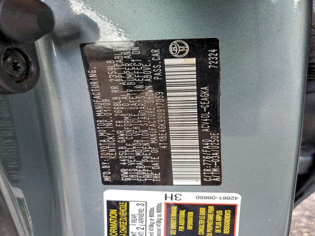 2009 Toyota Camry Base