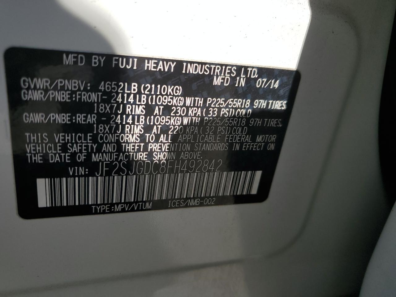 2015 Subaru Forester 2.0xt Premium