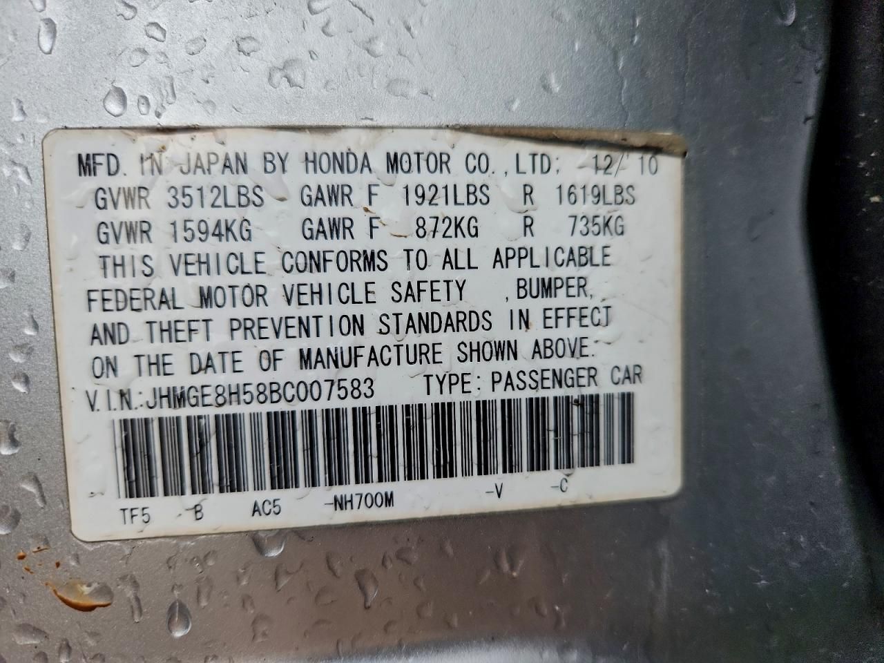 2011 Honda Fit Sport