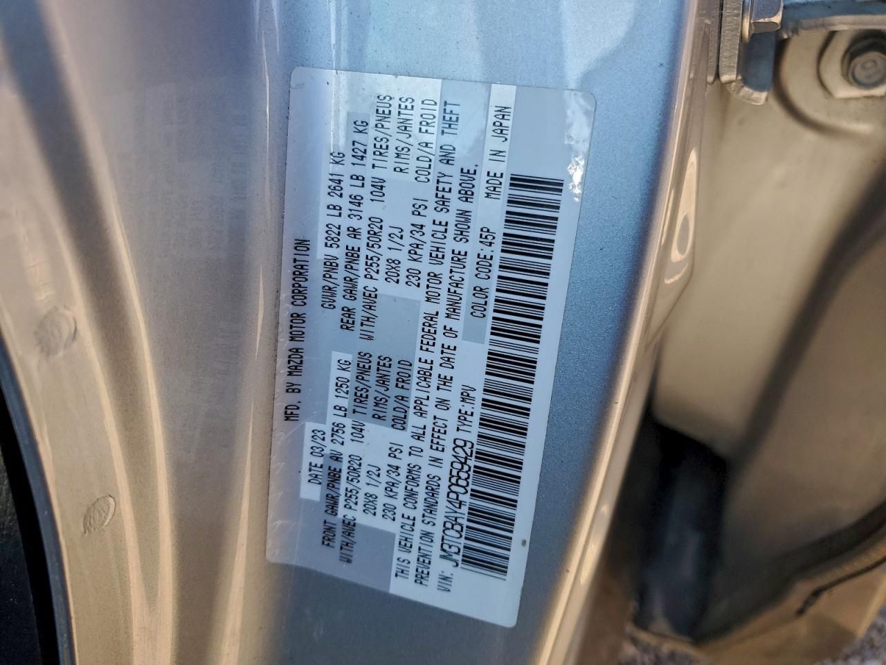 2023 Mazda Cx-9 Touring Plus