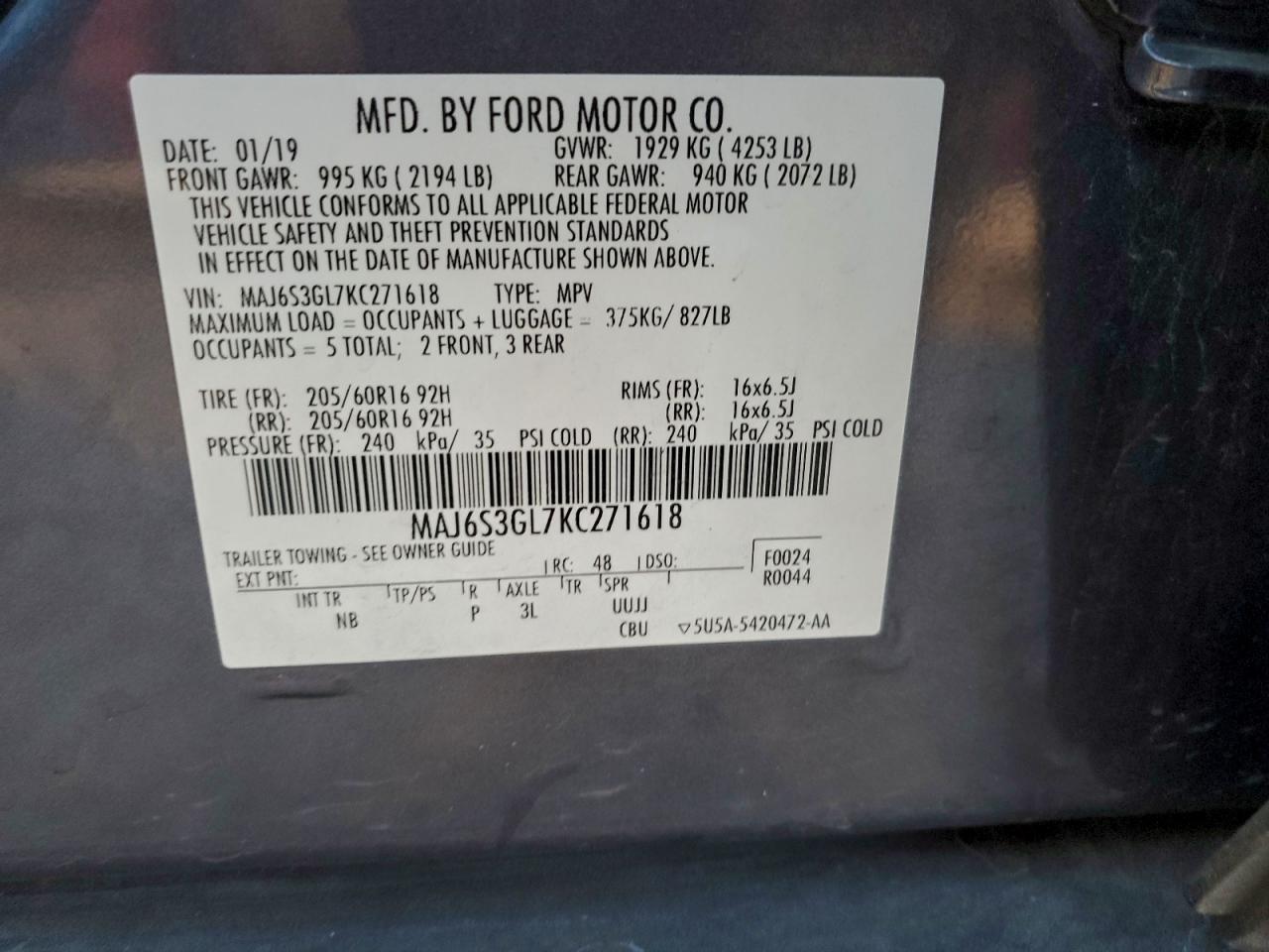 2019 Ford Ecosport se