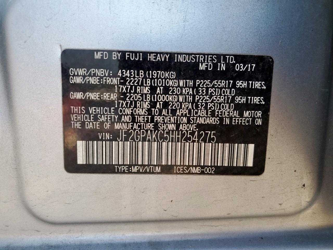 2017 Subaru Crosstrek Limited