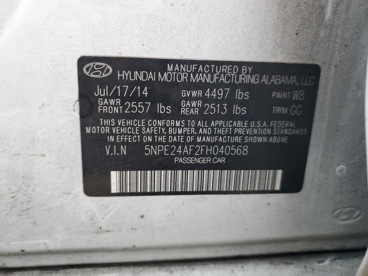 2015 Hyundai Sonata se