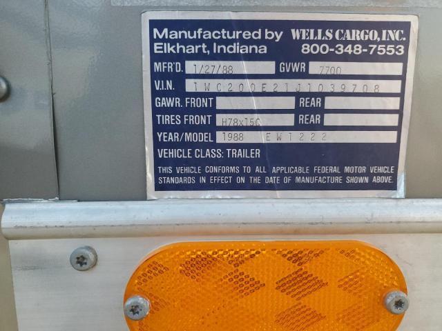1988 Wellscargo 1988 Wells Cargo Ew1222 Enclosed Cargo Trailer