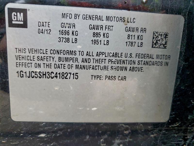 2012 Chevrolet Sonic lt