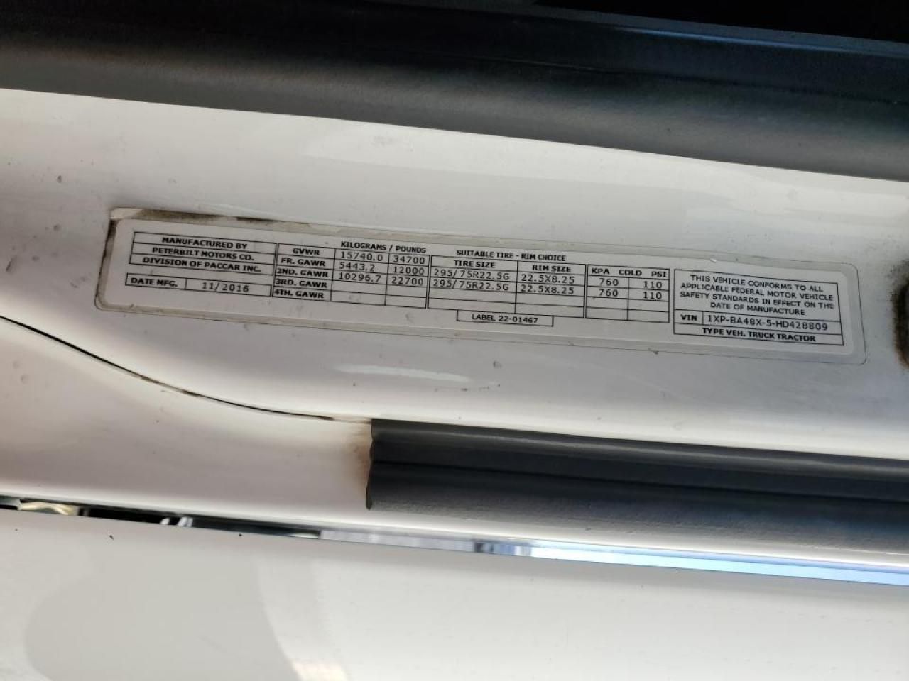 2017 Peterbilt Tractor 2017 Peterbilt 579 Semi Truck