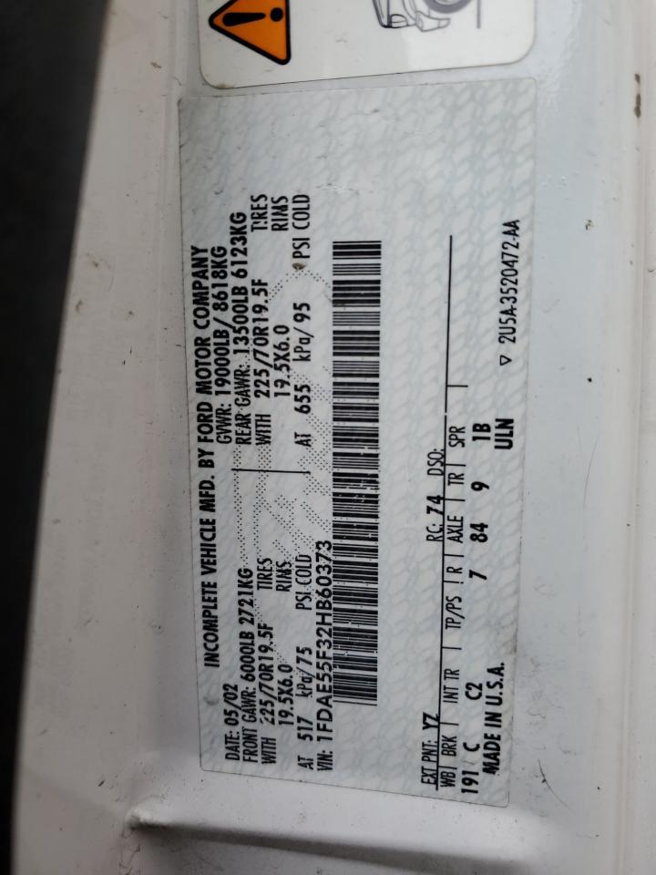 2002 Ford Econoline E550 Super Duty Cutaway Van
