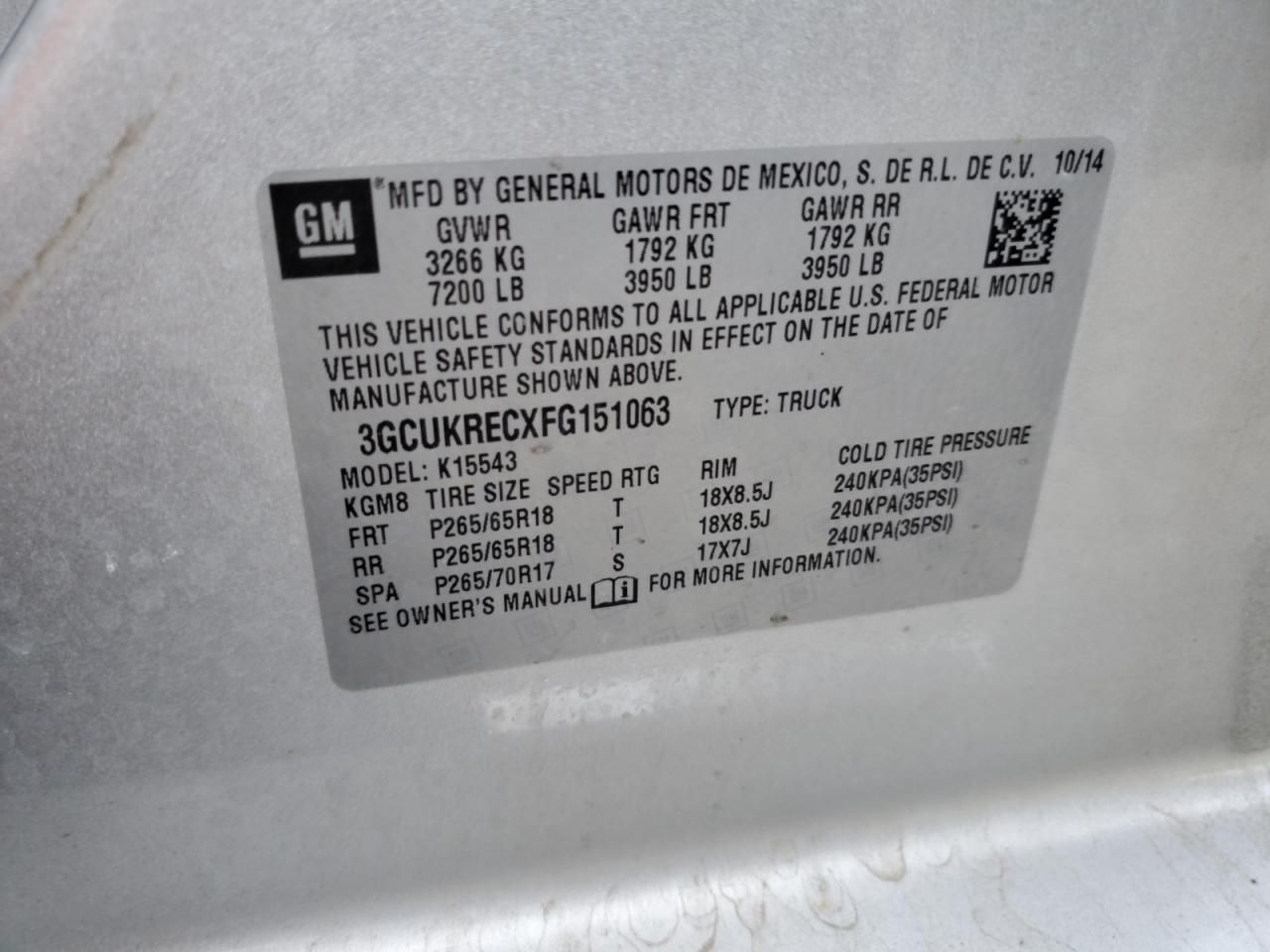 2015 Chevrolet Silverado K1500 LT