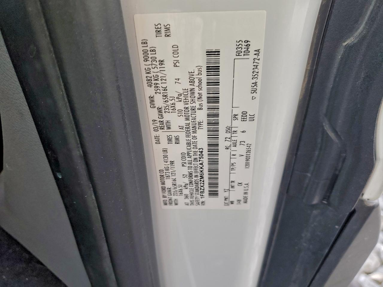 2019 Ford Transit T-350