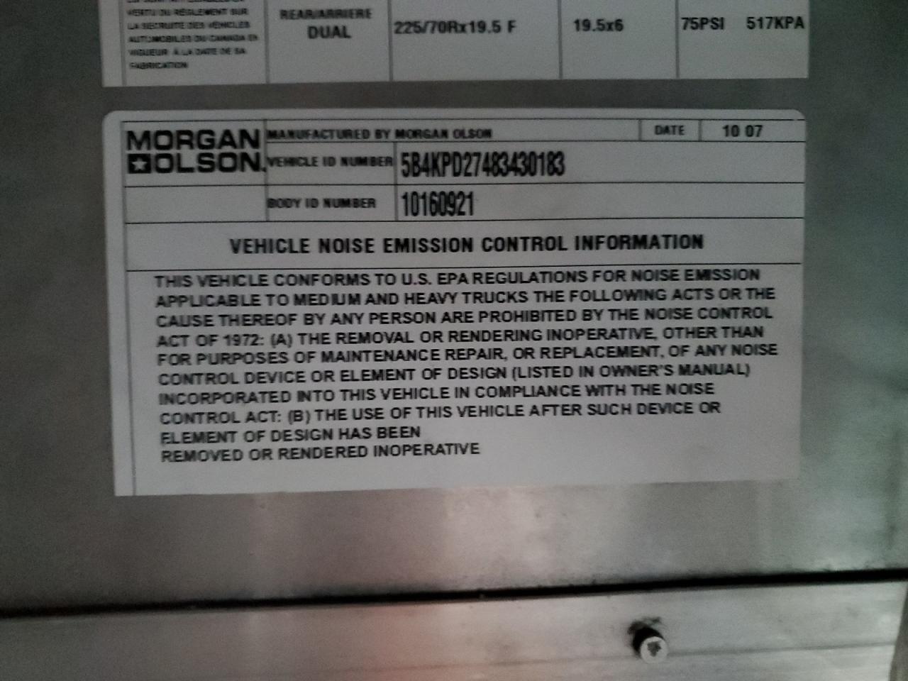 2008 Workhorse Custom Chassis 2008 Workhorse W62 Delivery Truck