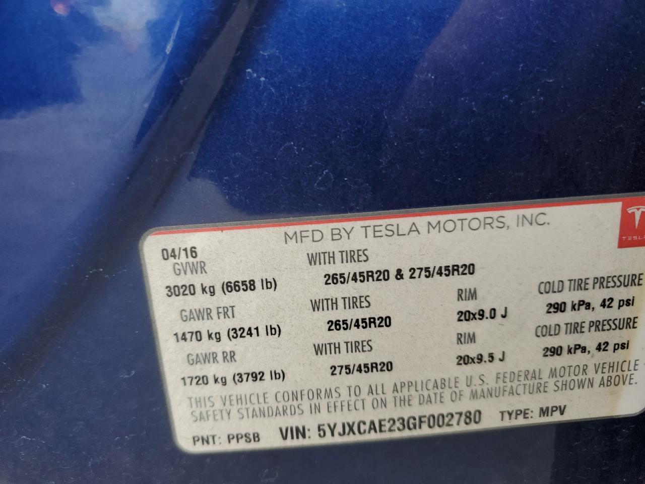 2016 Tesla Model x