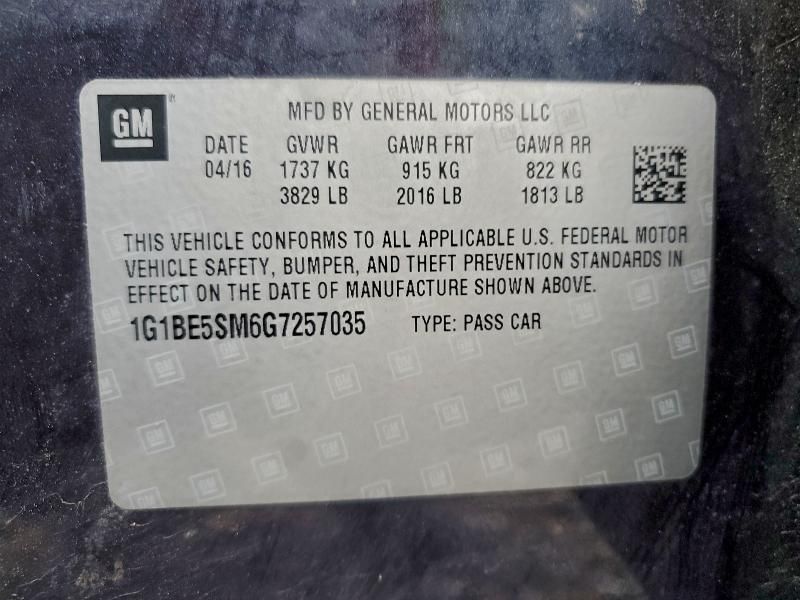 2016 Chevrolet Cruze lt