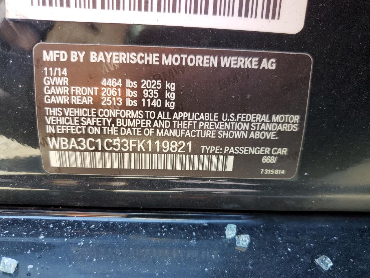 2015 BMW 328 i Sulev