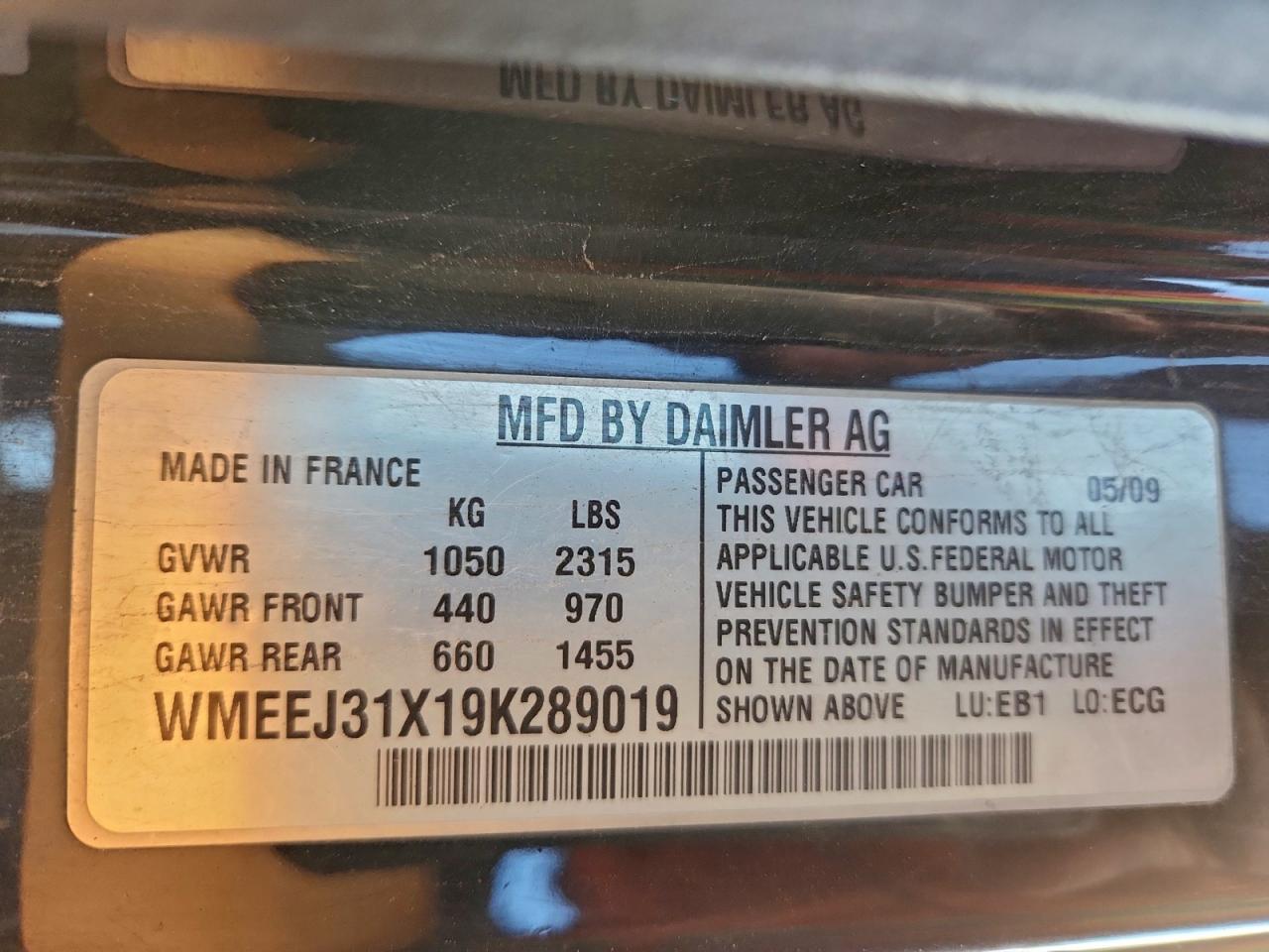 2009 Smart Fortwo Pure