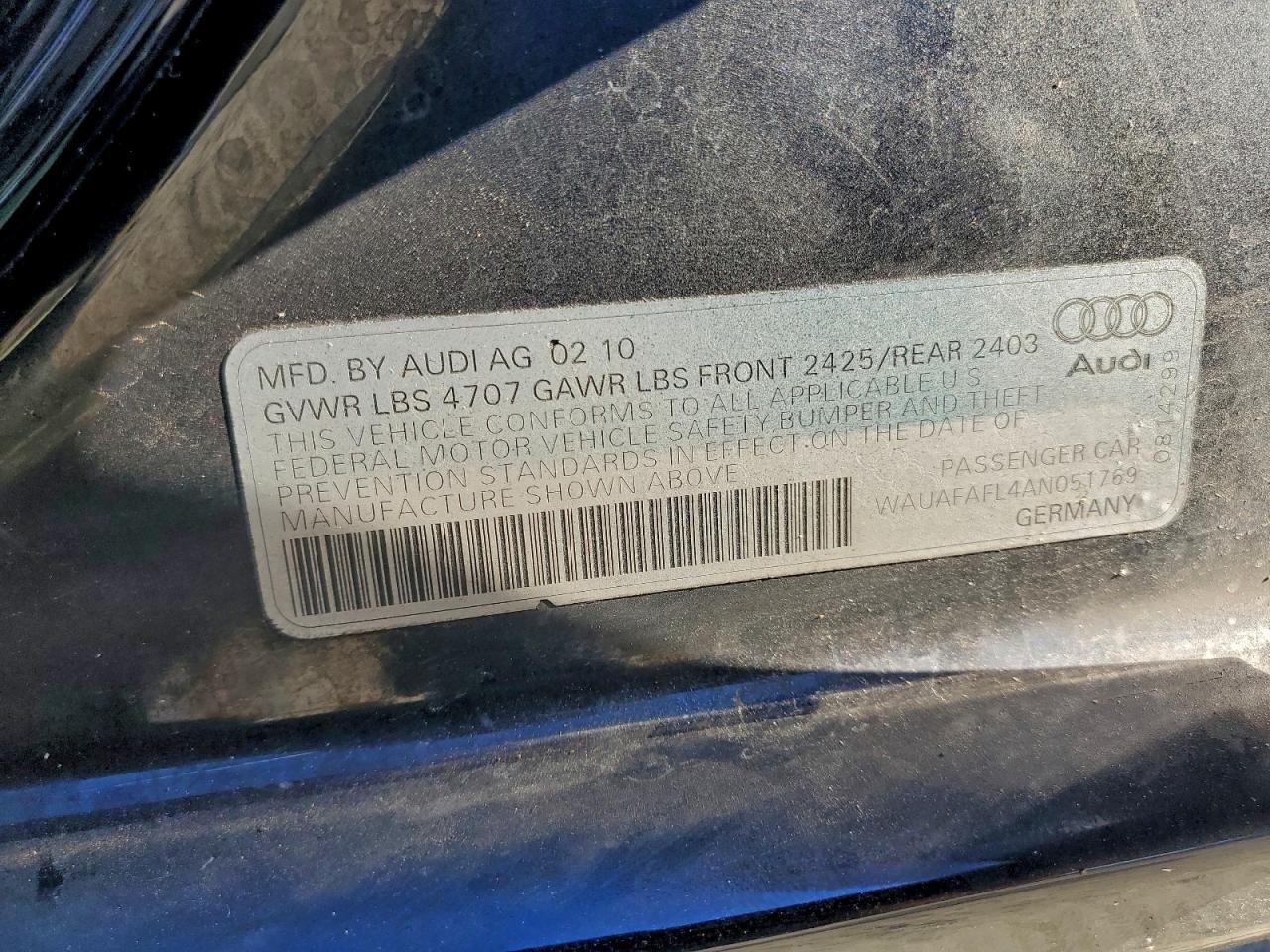 2010 Audi A4 Premium