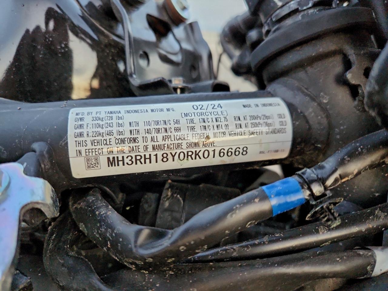 2024 Yamaha YZFR3 A