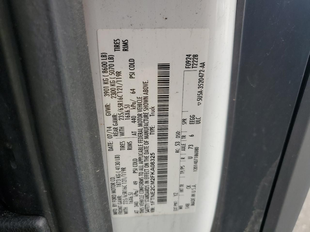 2015 Ford Transit Delivery Van