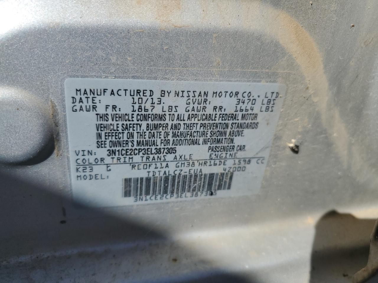 2014 Nissan Versa Note s