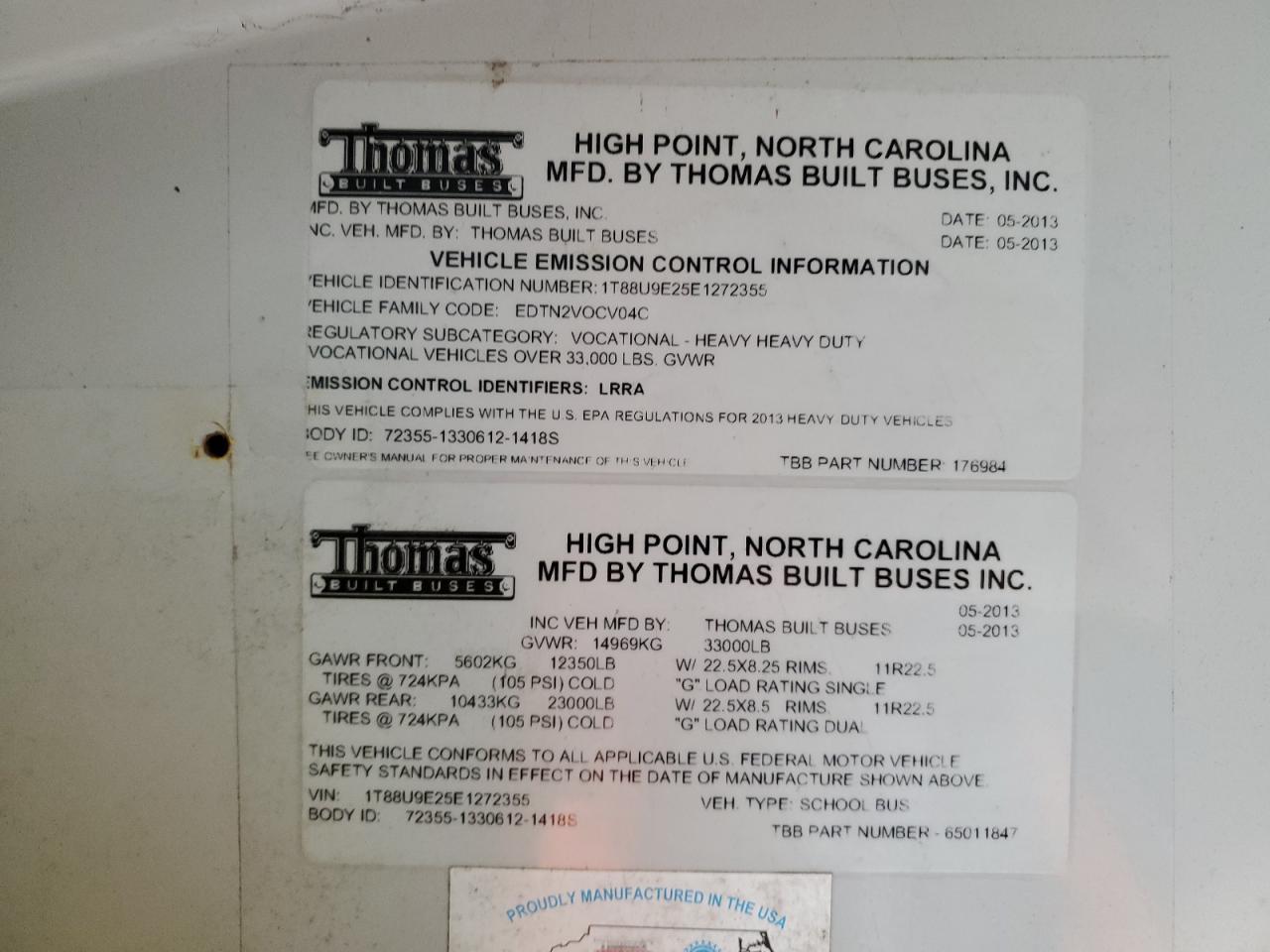 2014 Thomas School Bus-School Bus