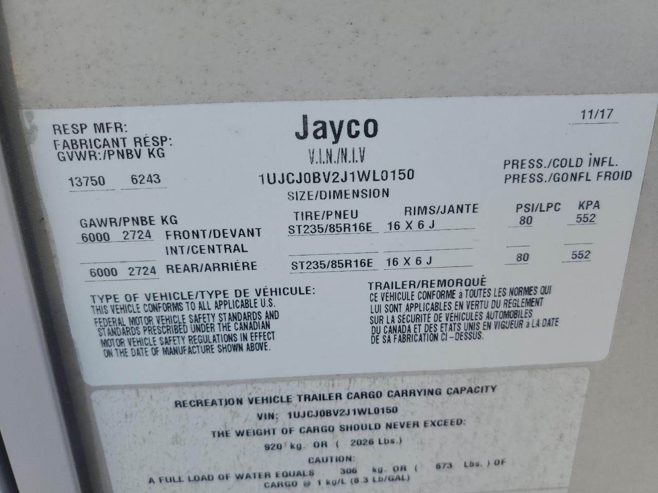 2018 Jayco Eagle Camper