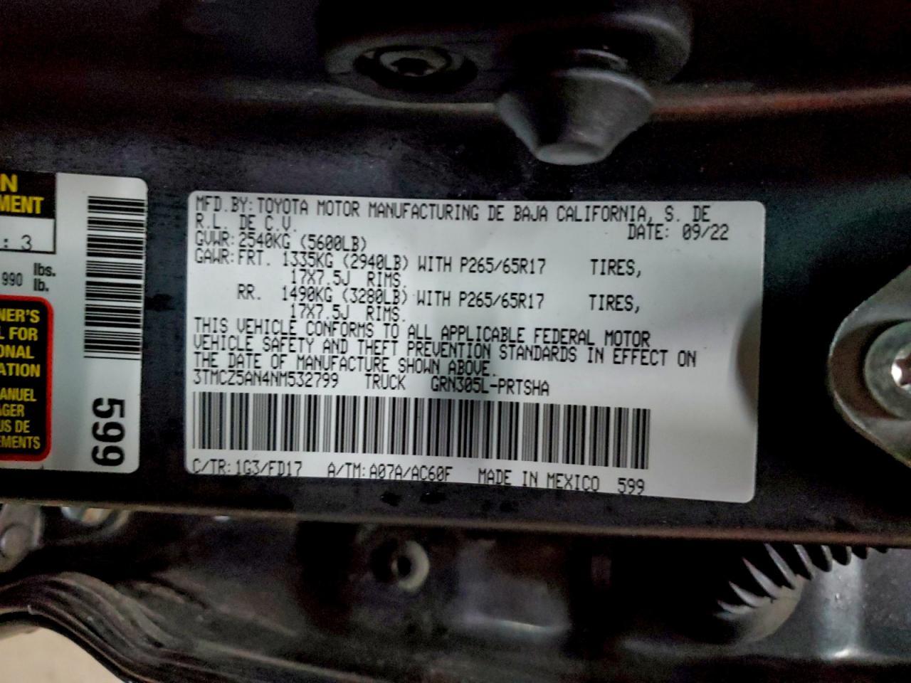 2022 Toyota Tacoma TRD Sport