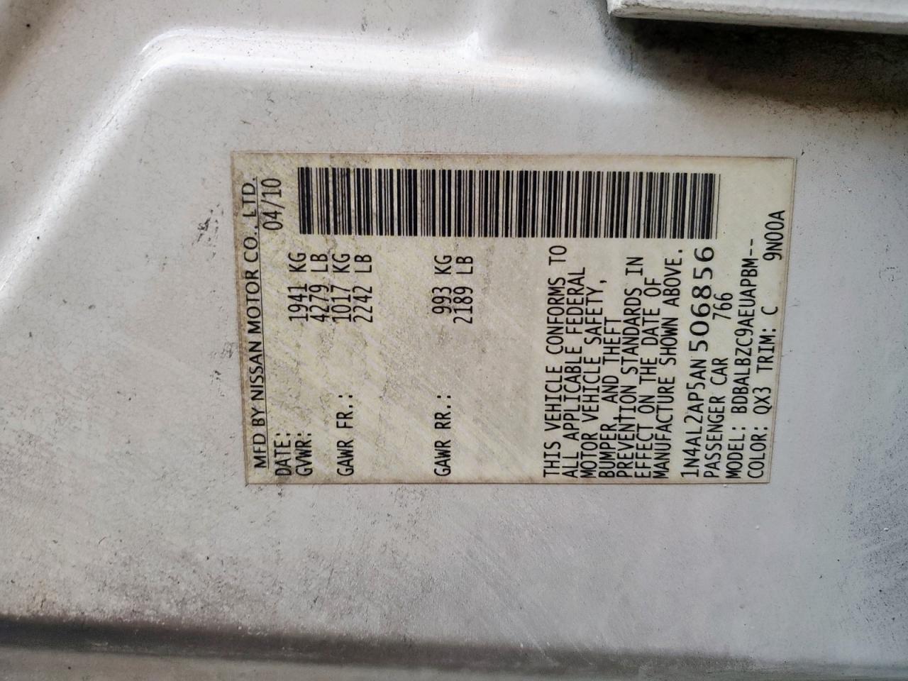 2010 Nissan Altima Base