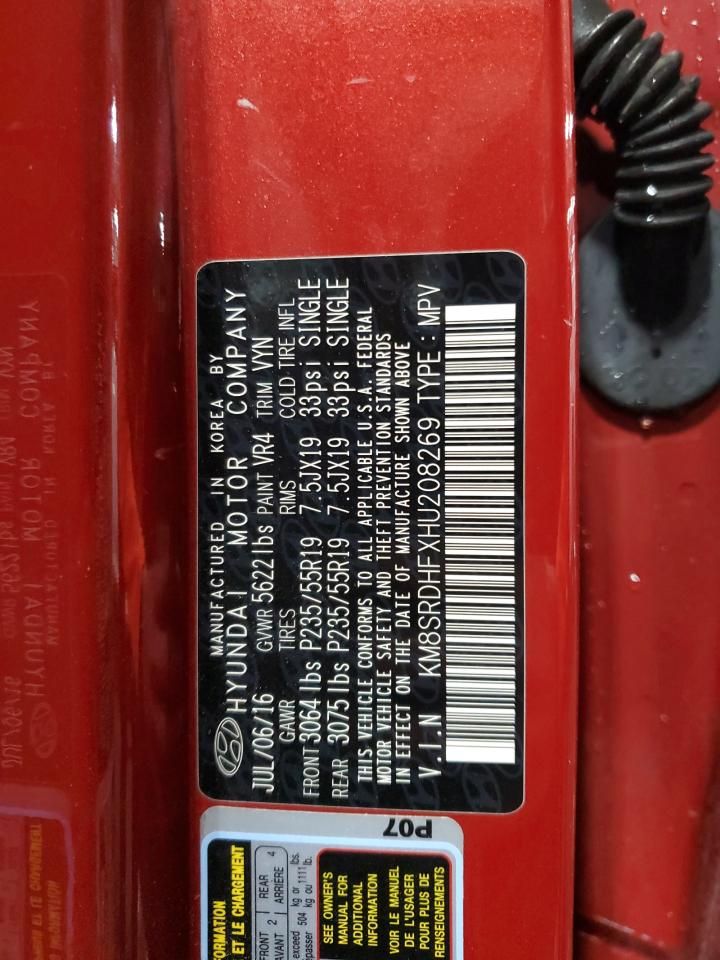 2017 Hyundai Santa fe se Ultimate