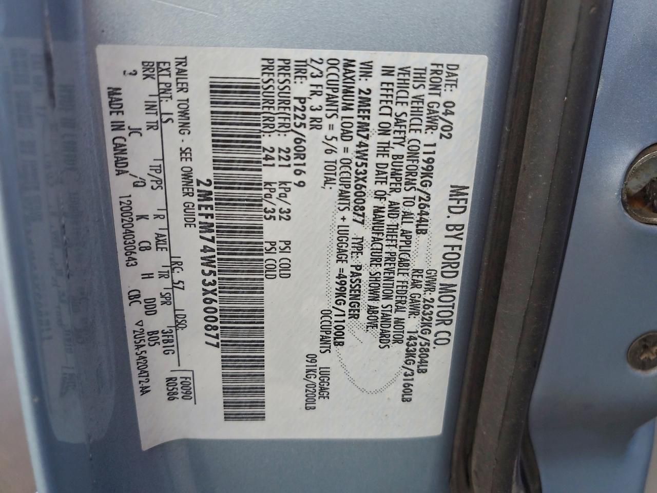 2003 Mercury Grand Marquis gs