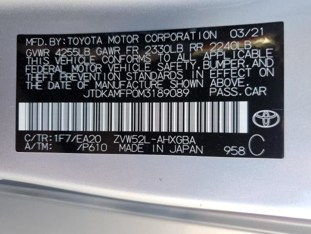 2021 Toyota Prius Prime le