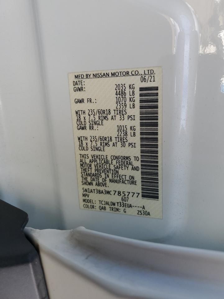 2021 Nissan Rogue sv