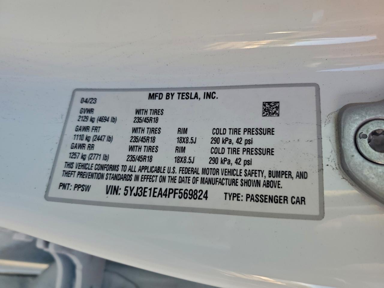 2023 Tesla Model 3