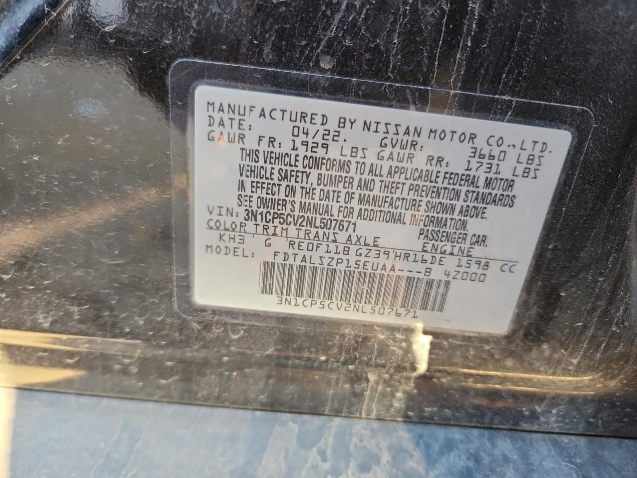 2022 Nissan Kicks sv