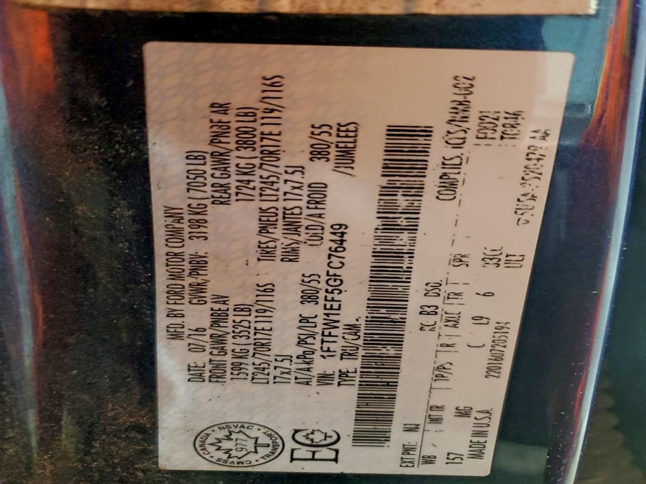 2016 Ford F150 Supercrew