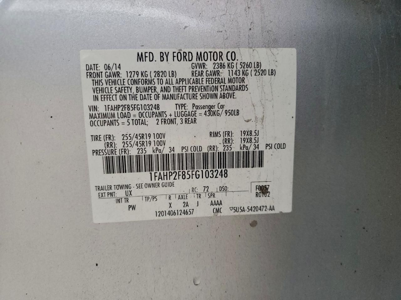 2015 Ford Taurus Limited