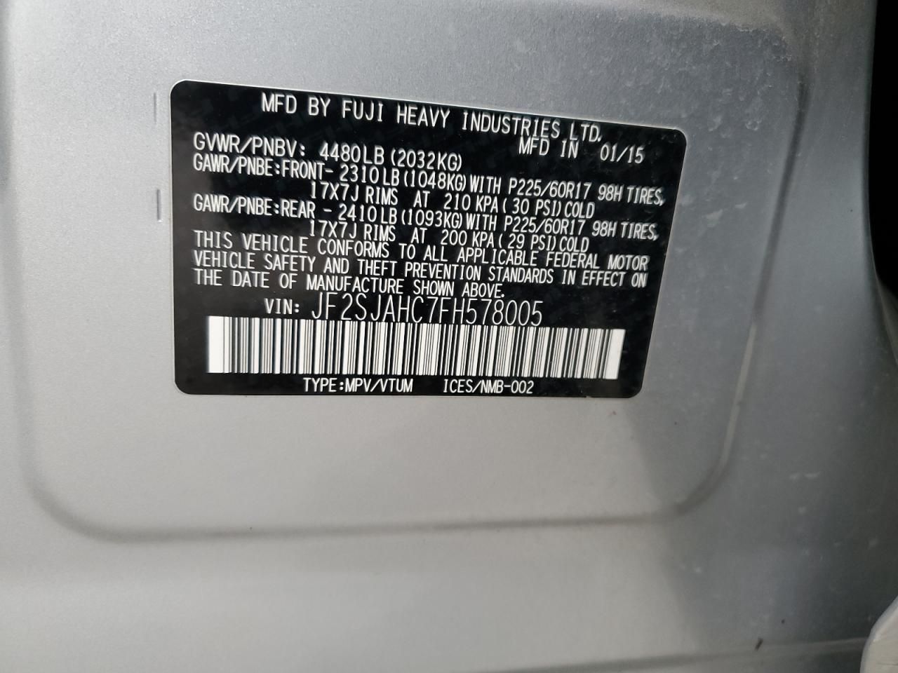 2015 Subaru Forester 2.5i Limited